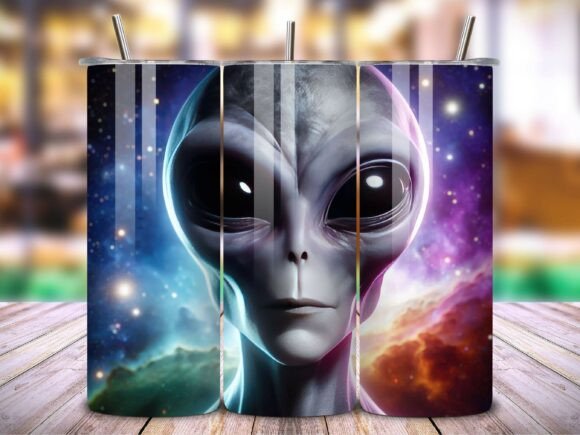 3D Alien 20 Oz Tumbler Wrap Vol.9: Cosmic Design Files