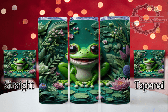 3D Cute Kawaii Frog Tumbler Wrap