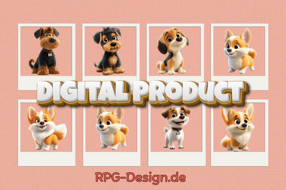 3d Dogs Stamps: Creative Digital Stamps for Your Projects