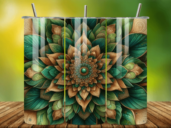 3D Mandala Tumbler Wrap Sublimation V.7 Design