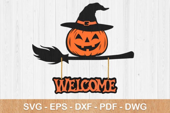 Halloween Welcome Sign 3D Svg